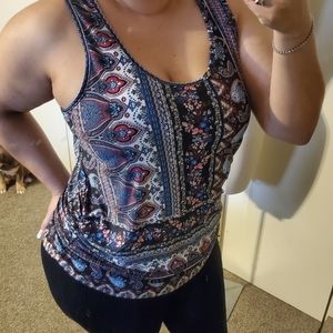 Dressy Tank Top with Black Tie in the back